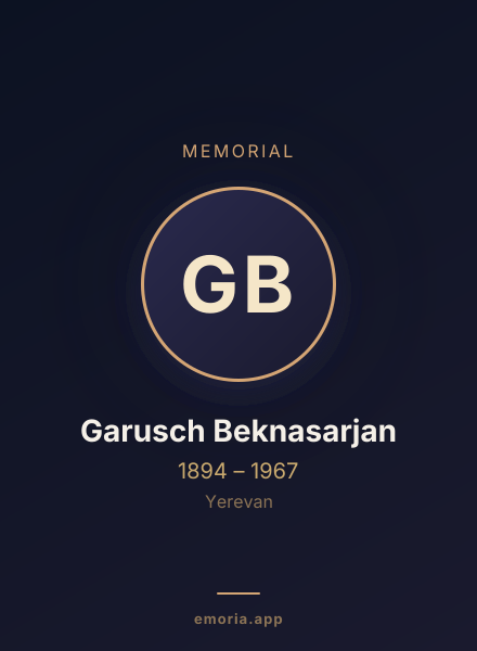 Memorial portrait of Garusch Beknasarjan