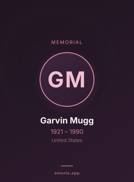 Memorial portrait of Garvin Mugg