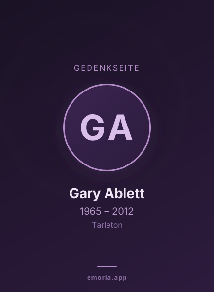 Gedenkportrait von Gary Ablett