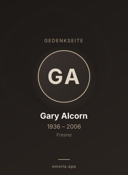 Gedenkportrait von Gary Alcorn