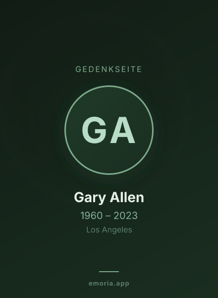 Gedenkportrait von Gary Allen