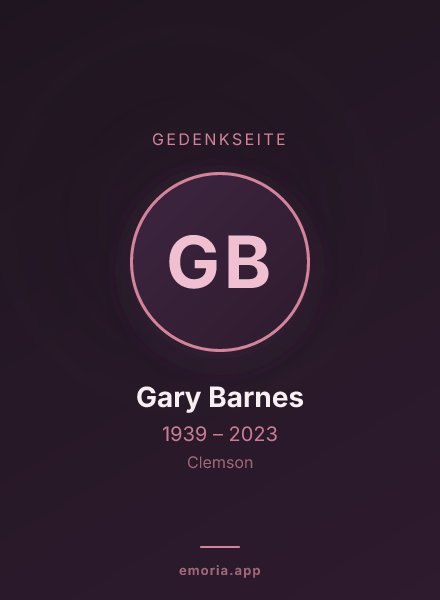 Gedenkportrait von Gary Barnes