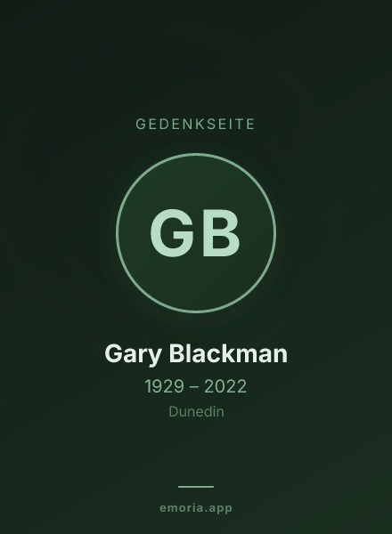 Gedenkportrait von Gary Blackman