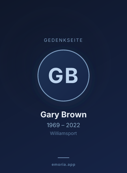 Gedenkportrait von Gary Brown