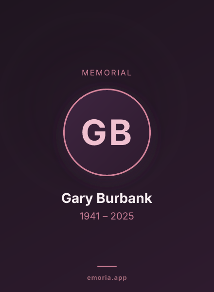 Memorial portrait of Gary Burbank