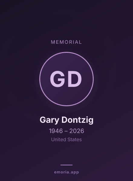 Memorial portrait of Gary Dontzig