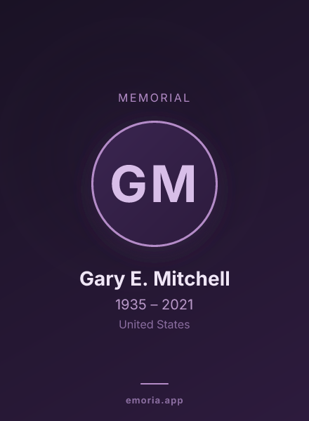 Memorial portrait of Gary E. Mitchell
