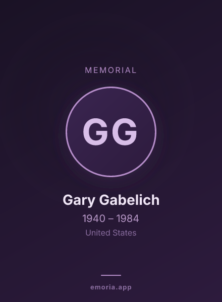 Memorial portrait of Gary Gabelich