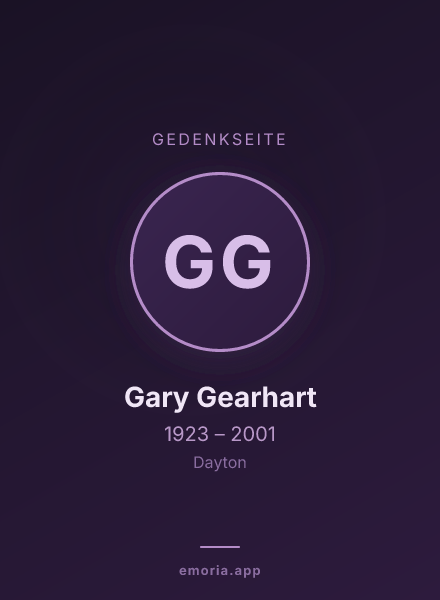 Gedenkportrait von Gary Gearhart