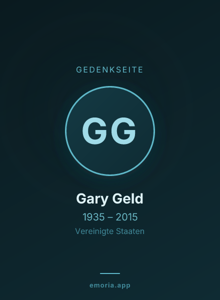 Gedenkportrait von Gary Geld