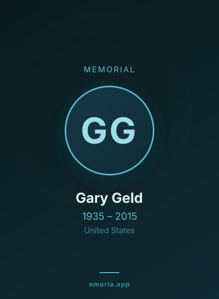 Memorial portrait of Gary Geld