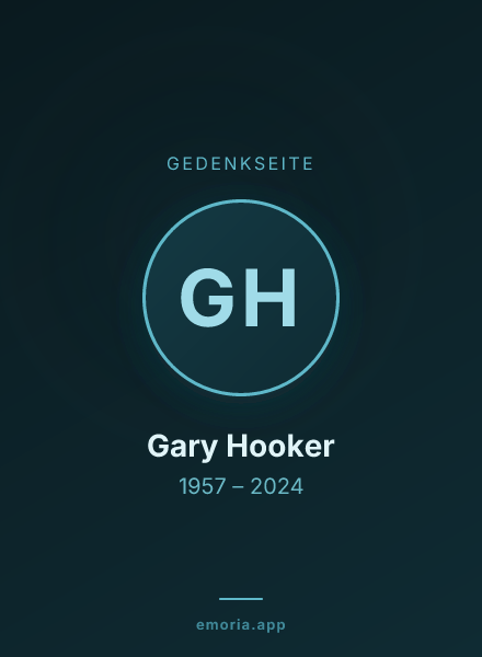 Gedenkportrait von Gary Hooker