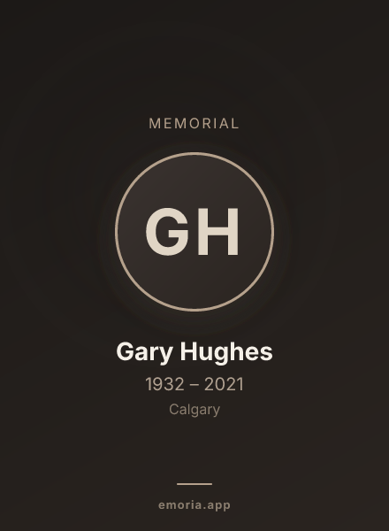 Memorial portrait of Gary Hughes