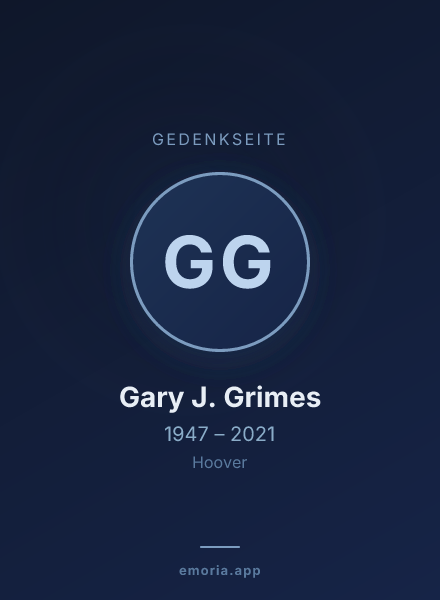 Gedenkportrait von Gary J. Grimes