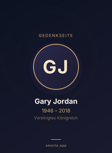 Gedenkportrait von Gary Jordan