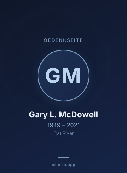 Gedenkportrait von Gary L. McDowell