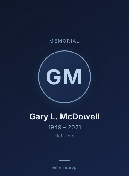 Memorial portrait of Gary L. McDowell