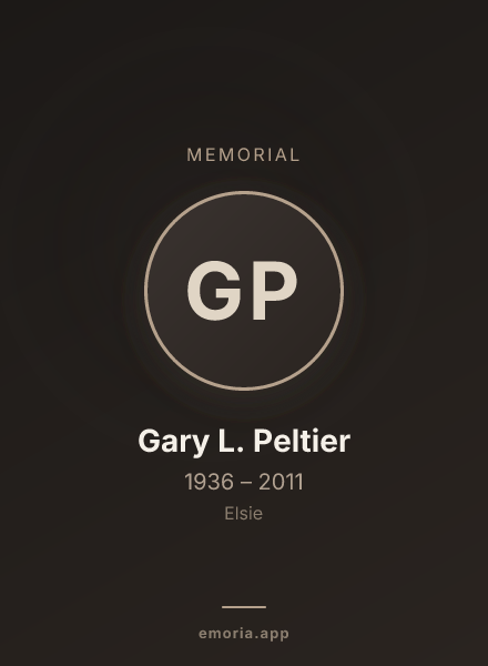 Memorial portrait of Gary L. Peltier