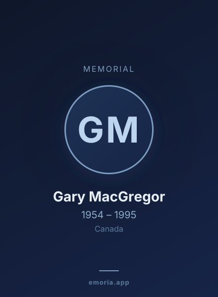 Memorial portrait of Gary MacGregor