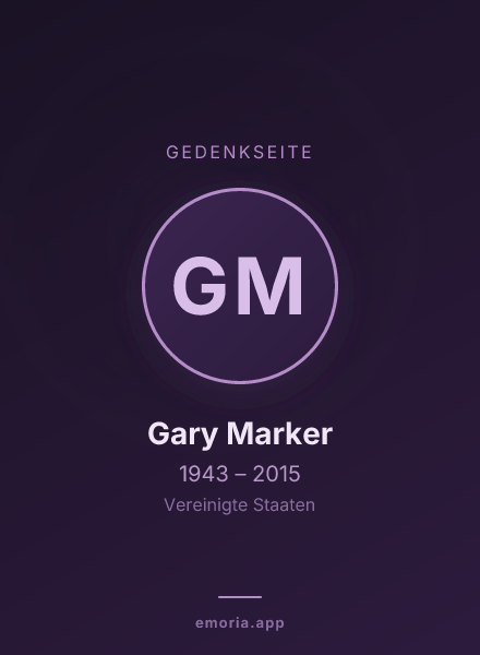 Gedenkportrait von Gary Marker