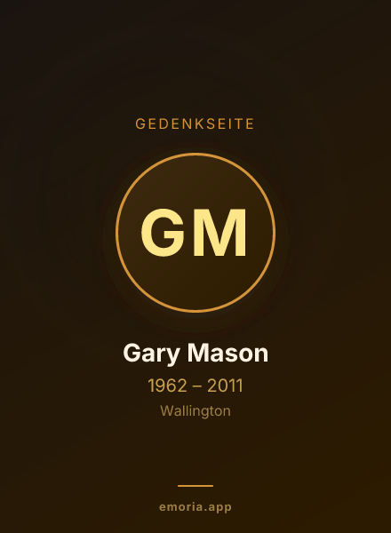 Gedenkportrait von Gary Mason