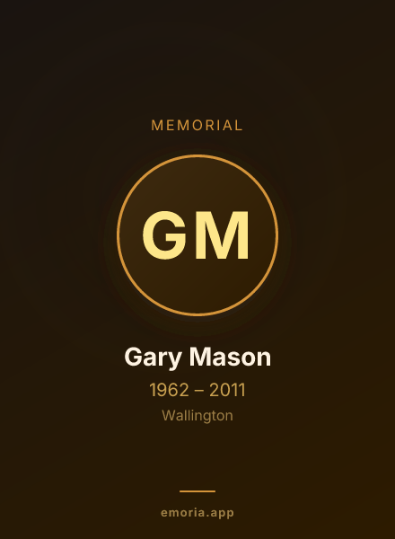 Memorial portrait of Gary Mason
