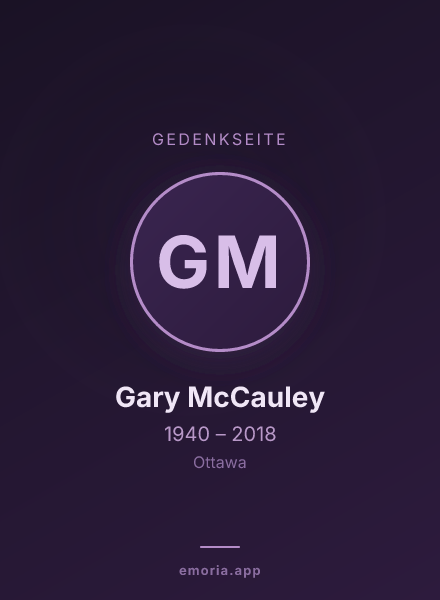 Gedenkportrait von Gary McCauley