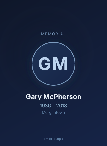 Memorial portrait of Gary McPherson