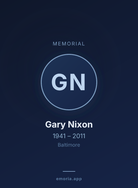 Memorial portrait of Gary Nixon