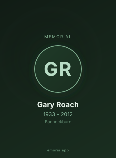 Memorial portrait of Gary Roach