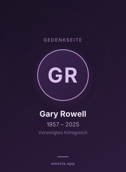 Gedenkportrait von Gary Rowell