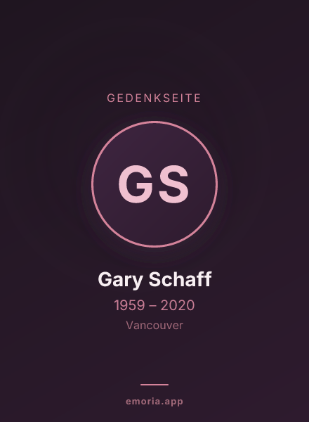 Gedenkportrait von Gary Schaff