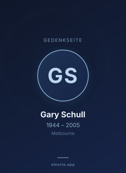 Gedenkportrait von Gary Schull