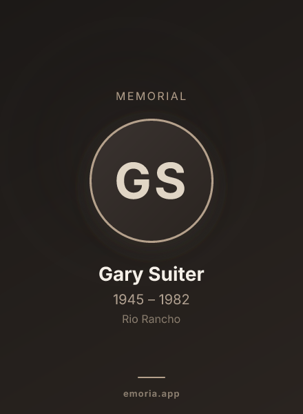Memorial portrait of Gary Suiter