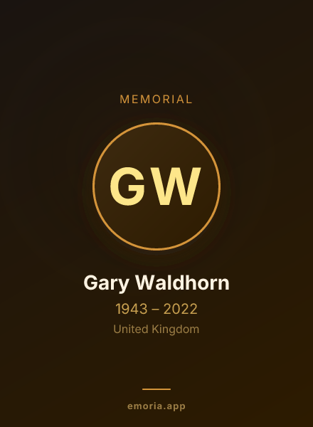Memorial portrait of Gary Waldhorn