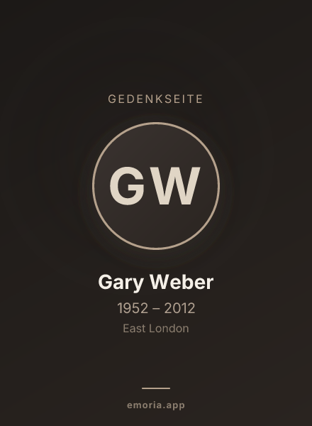 Gedenkportrait von Gary Weber