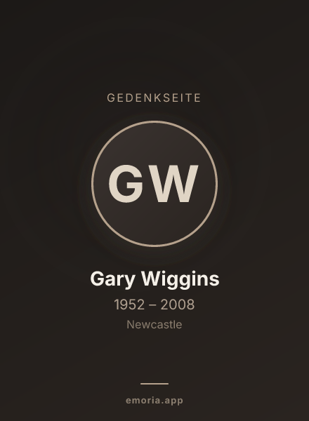 Gedenkportrait von Gary Wiggins