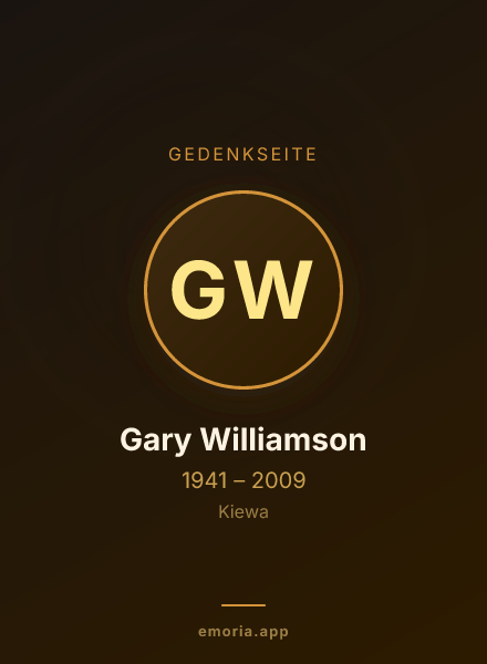 Gedenkportrait von Gary Williamson