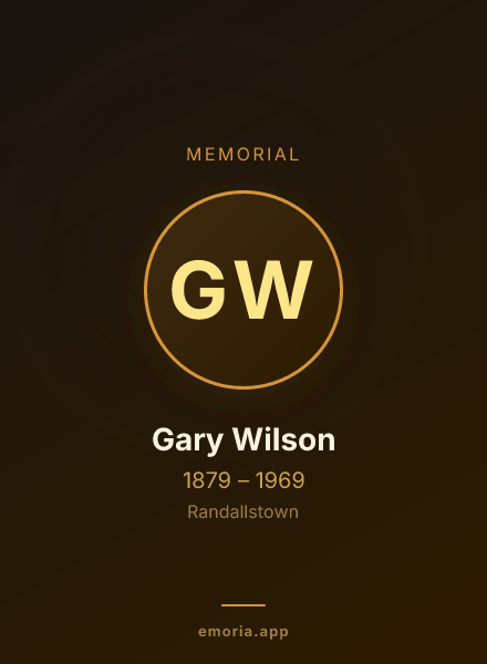 Memorial portrait of Gary Wilson