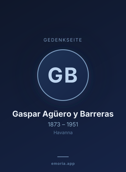 Gedenkportrait von Gaspar Agüero y Barreras