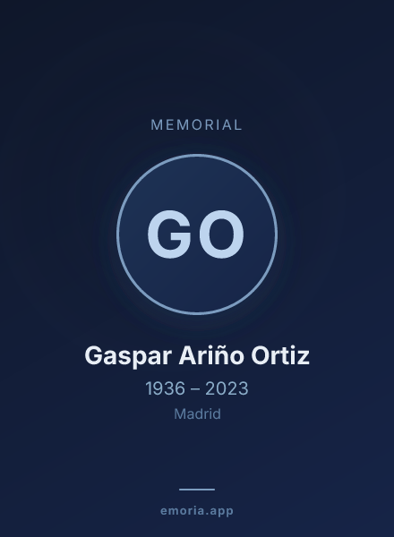 Memorial portrait of Gaspar Ariño Ortiz