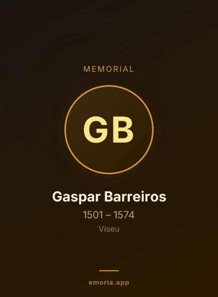 Memorial portrait of Gaspar Barreiros