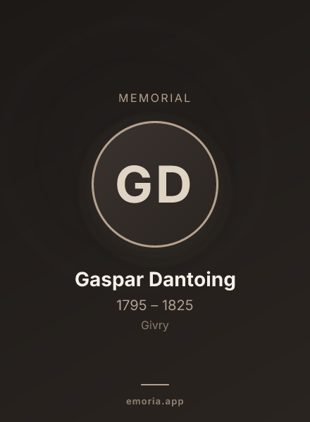 Memorial portrait of Gaspar Dantoing
