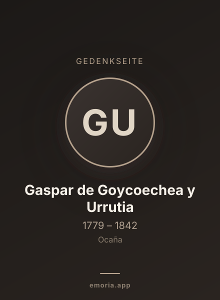 Gedenkportrait von Gaspar de Goycoechea y Urrutia