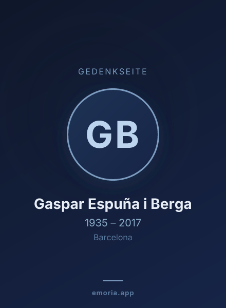 Gedenkportrait von Gaspar Espuña i Berga
