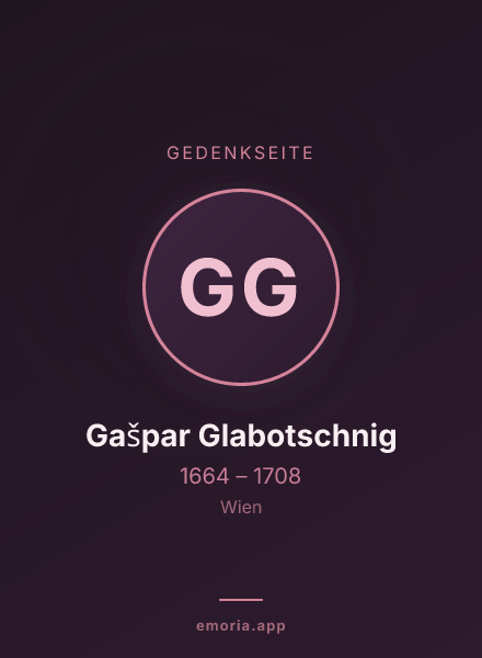 Gedenkportrait von Gašpar Glabotschnig