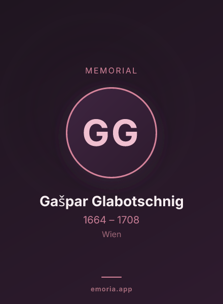Memorial portrait of Gašpar Glabotschnig