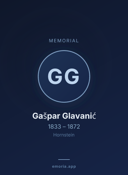 Memorial portrait of Gašpar Glavanić