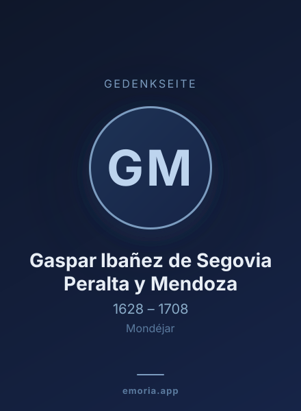 Gedenkportrait von Gaspar Ibañez de Segovia Peralta y Mendoza