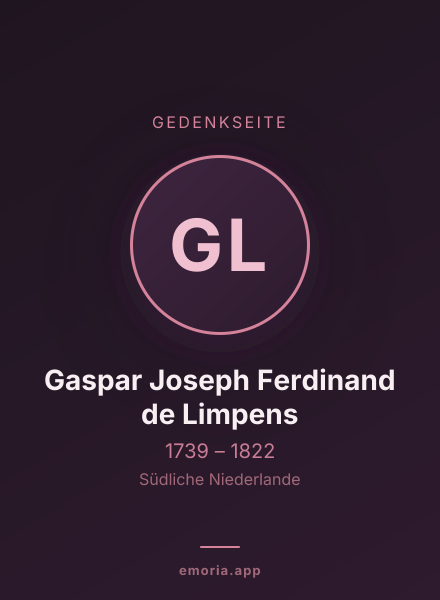 Gedenkportrait von Gaspar Joseph Ferdinand de Limpens